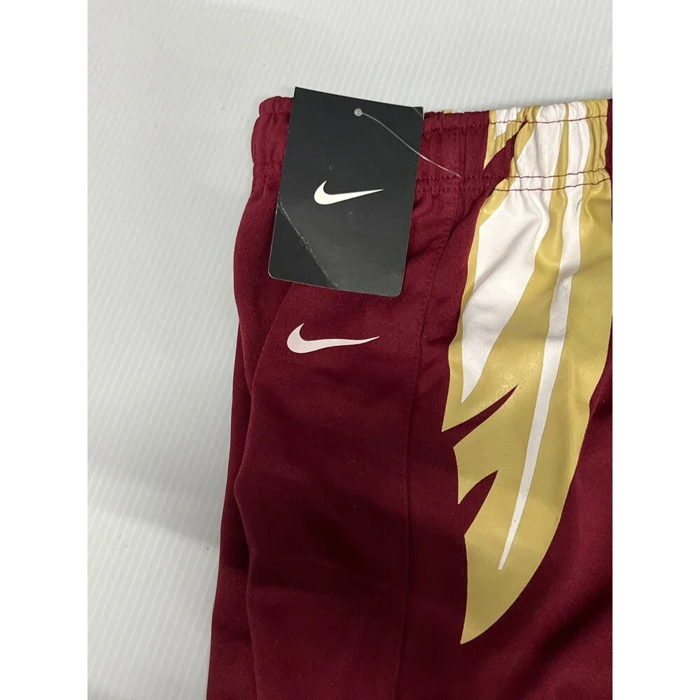 Nike Florida State Fsu Seminoles Youth Shorts Size 7 Elastic Waist 100% Poly